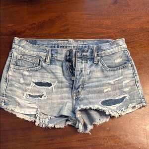 American Eagle Outfitters Blue Jean Shorts Distressed Vintage Style